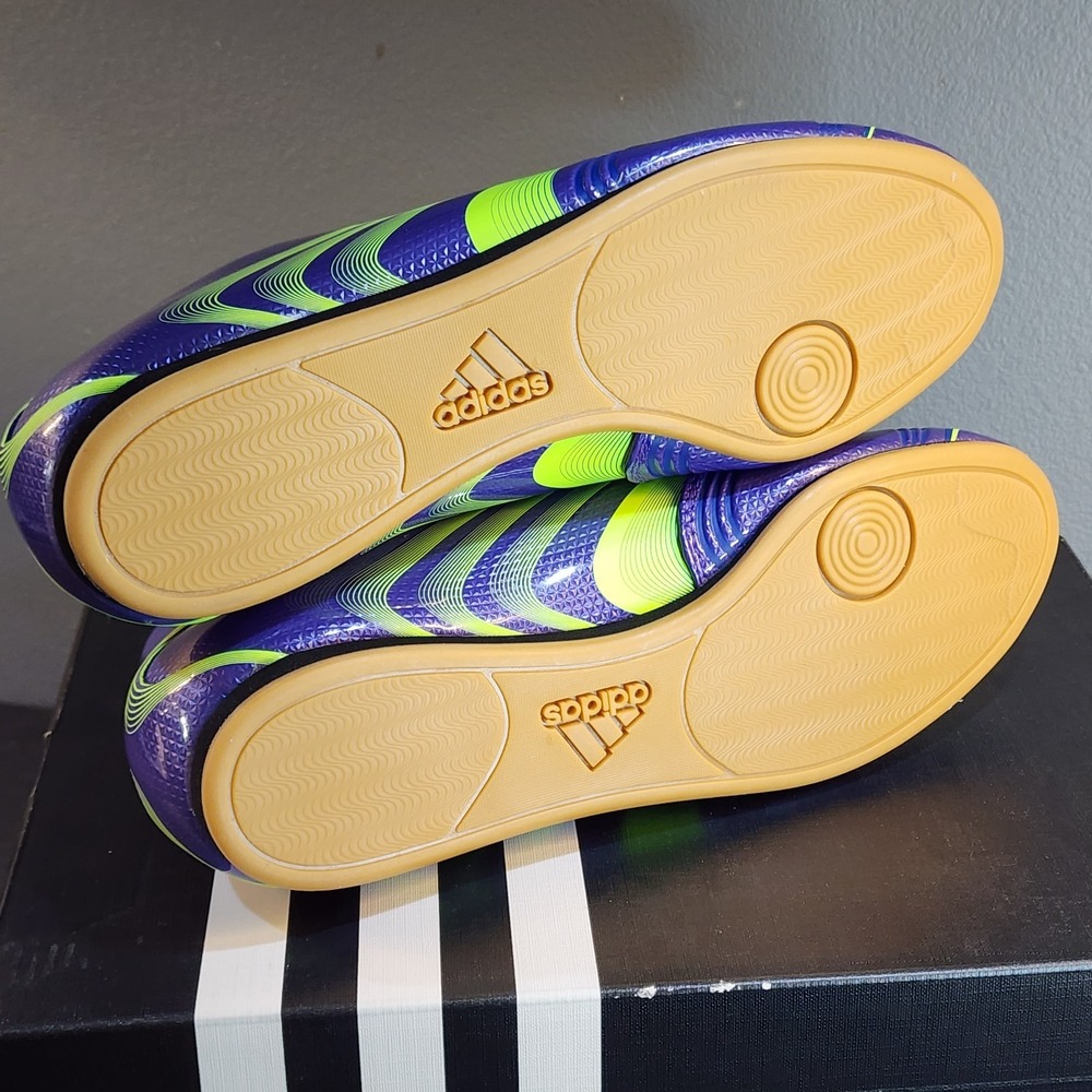 New Womens 9 Adidas Taekwondo F50 Purple Rush JR6025 Lucid Lemon NIB - Picture 7 of 14